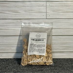 Unfinished Round Wood Buttons 200 Pieces